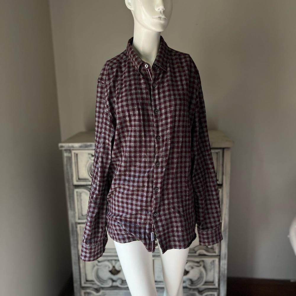 Denim and Flower Red and Grey Flannel